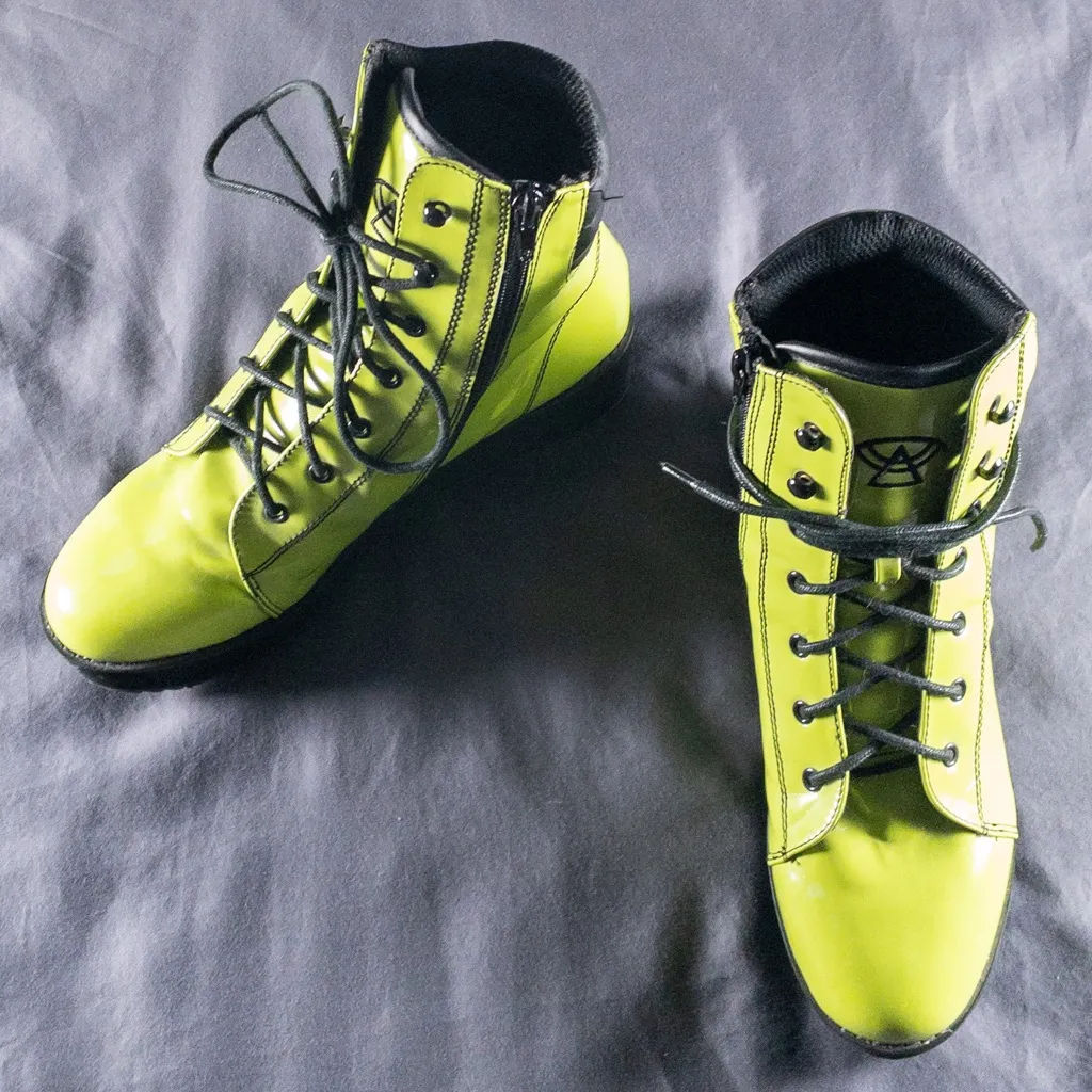Strange cvlt neon Darby patent boots - Image 5