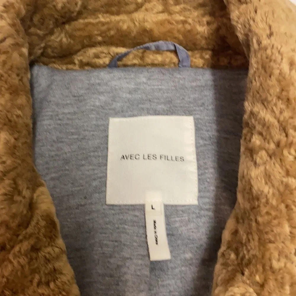 Avec Les Filles‎ Faux Sherpa Teddy Cocoon Coat Size Large NWOT - Image 11