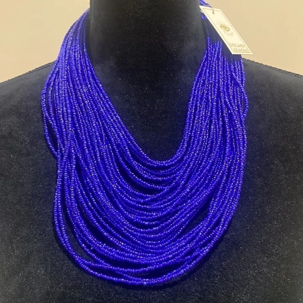 EYE Candy Sparkly String Necklace Blue - Image 3