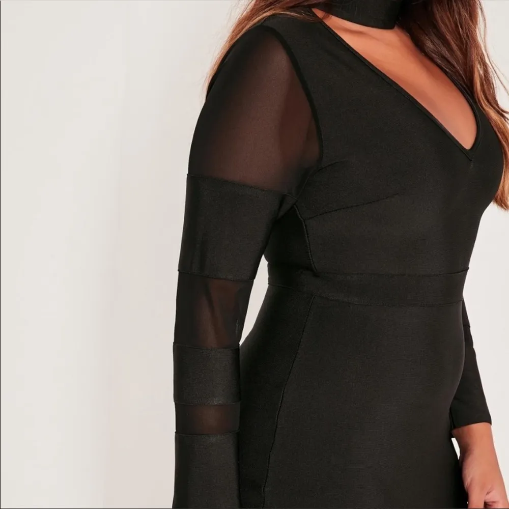 Missguided Black Sexy Plus Size Bodycon Dress - Image 3