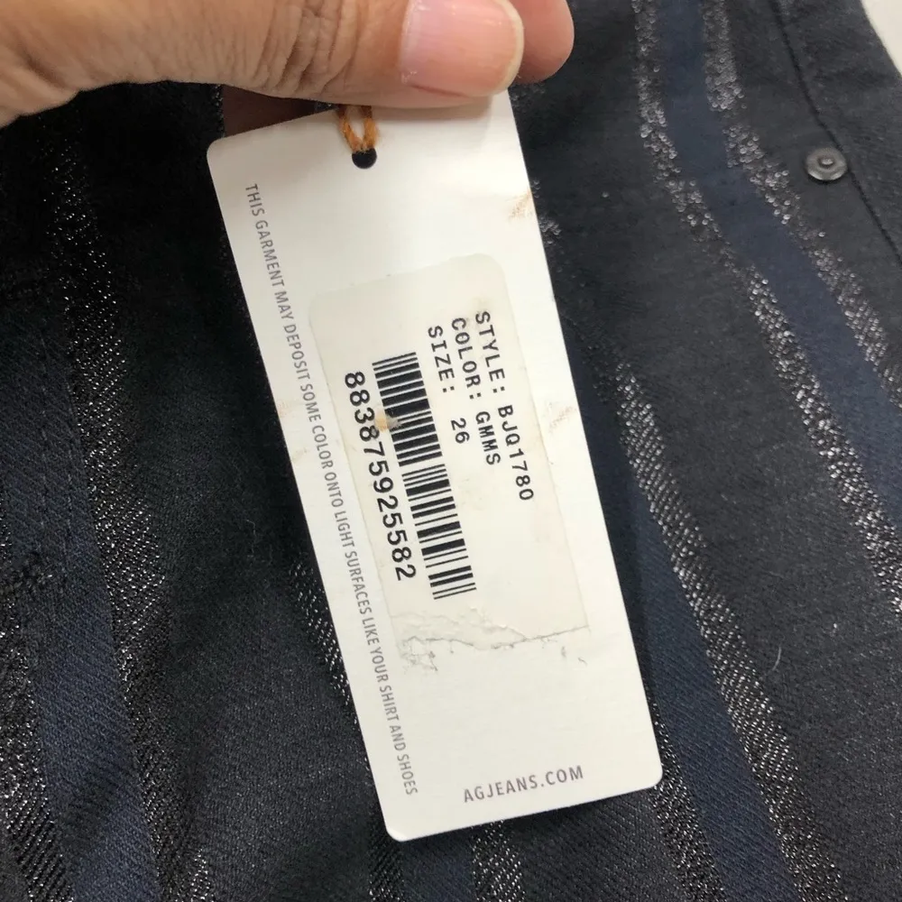 Ag The Jodi Crop button-up in gunmetal high rise slim flare crop size 26R nwt - Image 7