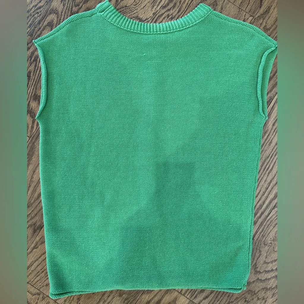 Green Sleeveless Knit Top - Image 2