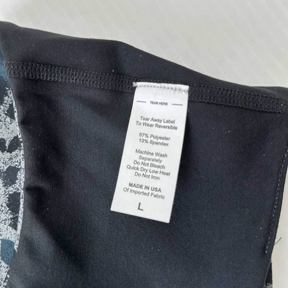 Bombshell sportswear  NWT Reversible Tank Bra Charcoal Leopard/Black, L - Image 6