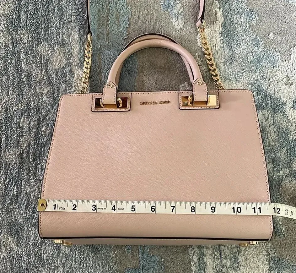 Michael Kors Quinn Crossbody Satchel NWT Ballet Saffiano Leather - Image 3