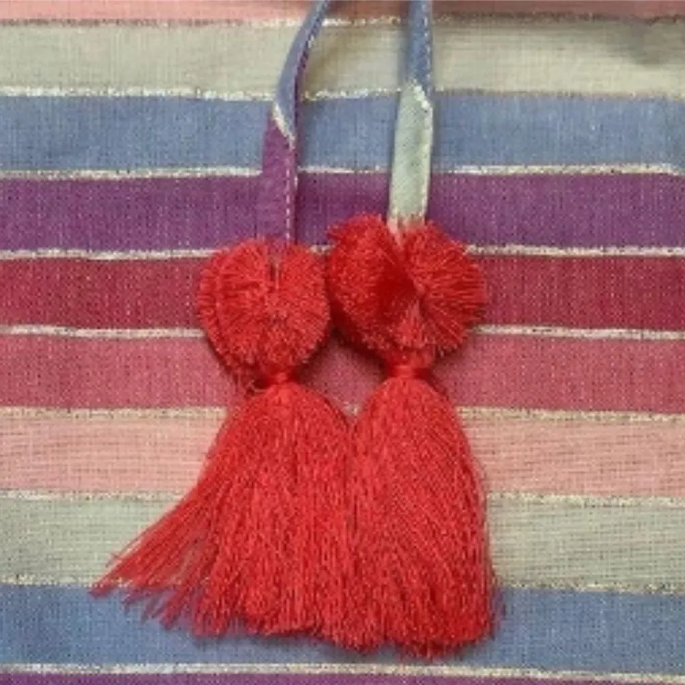 J. Crew Peasant Blouse in Metallic Pastel Stripe - Purple Pink Multi - S… - Image 8