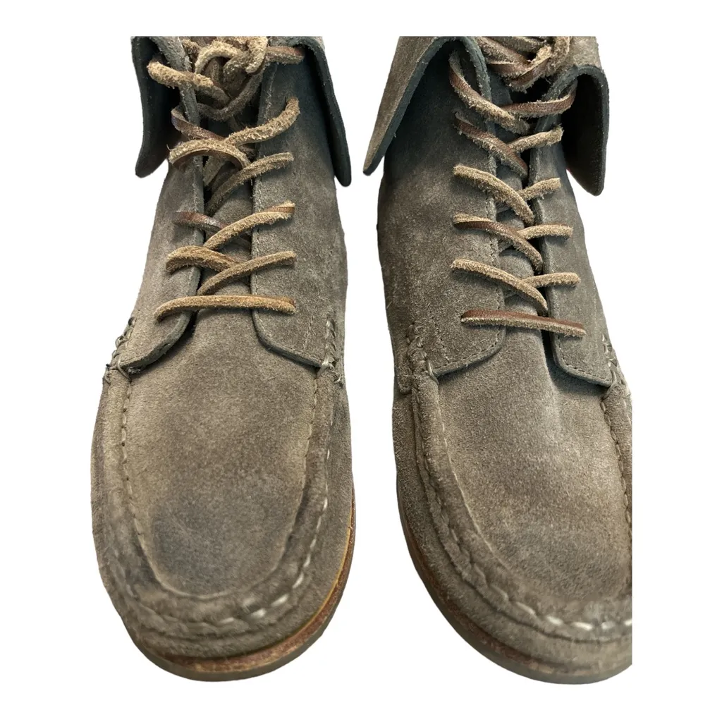 Frye Quincy Chukka Brown Suede Leather Laced Boat
Deck Boots shoes Sz 7 M - Image 4