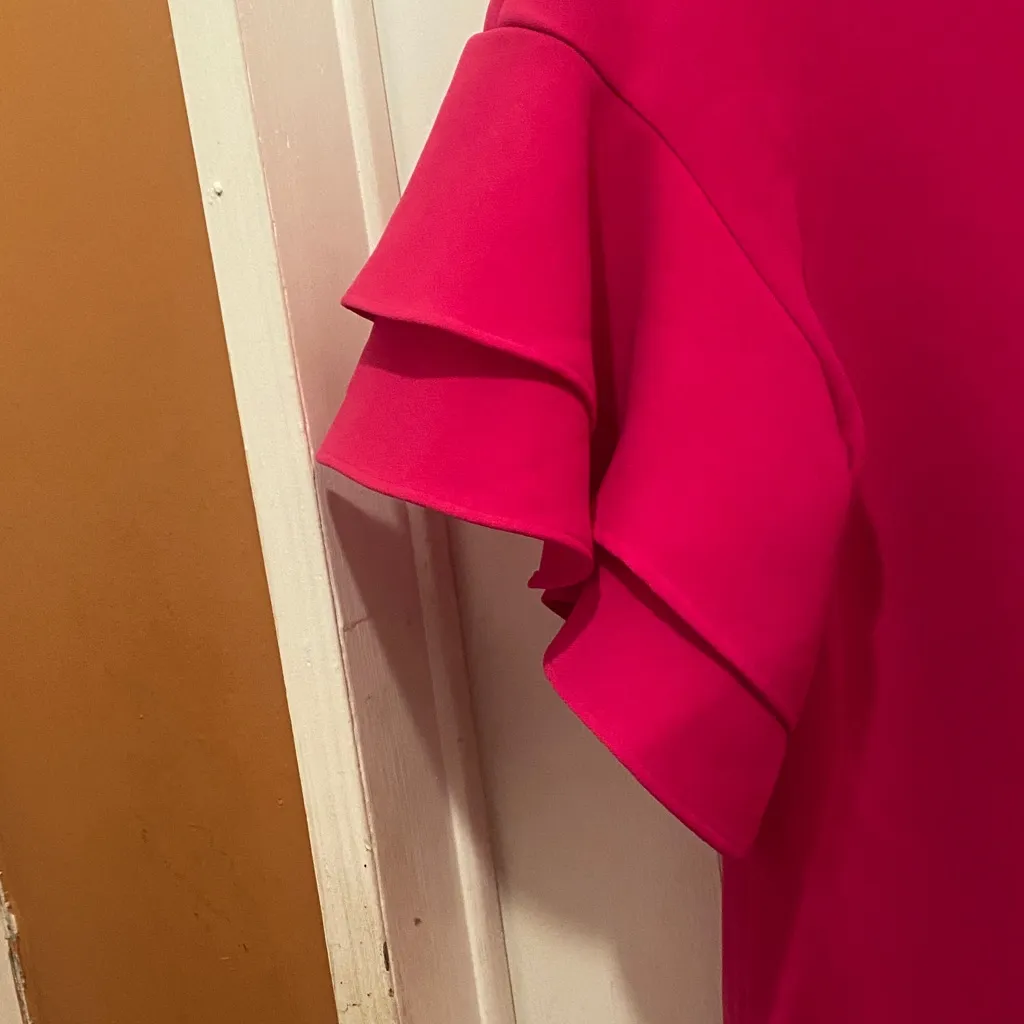 Worthington Fuchsia Ruffle Sleeve tunic Dress - Image 3