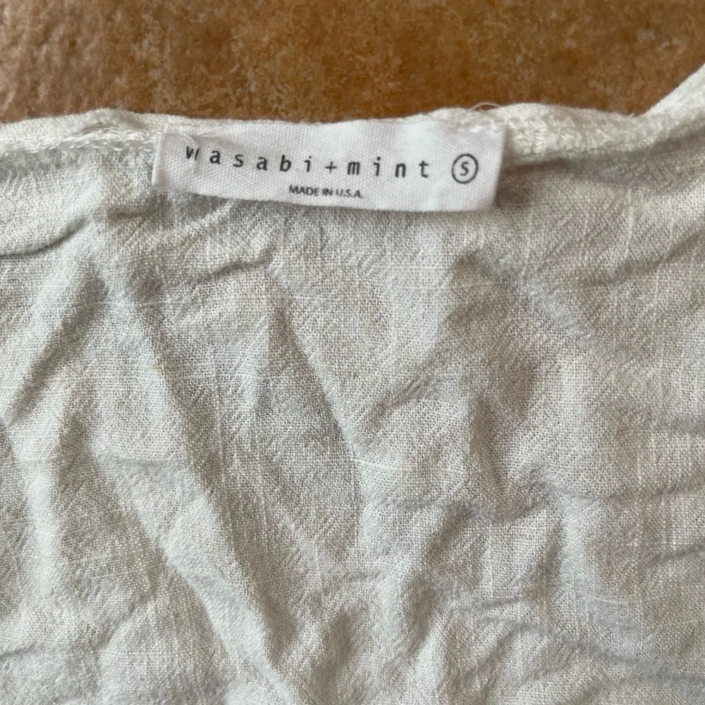 Wasabi+mint oversized women’s linen blend size S blouse - Image 5