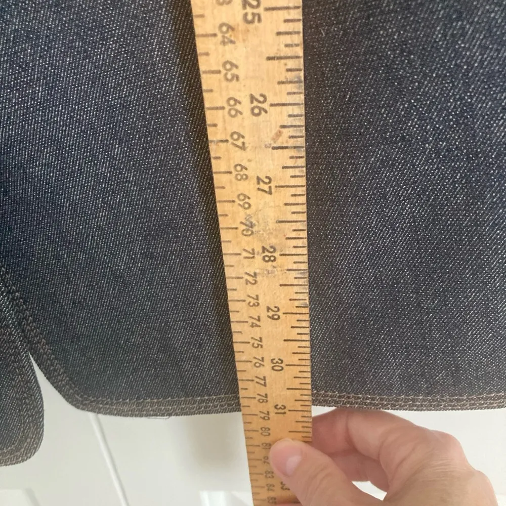 Oscar De La Renta Blazer Womens 18W Denim Style Wool Blue 6 Button Academia Prep - Image 10