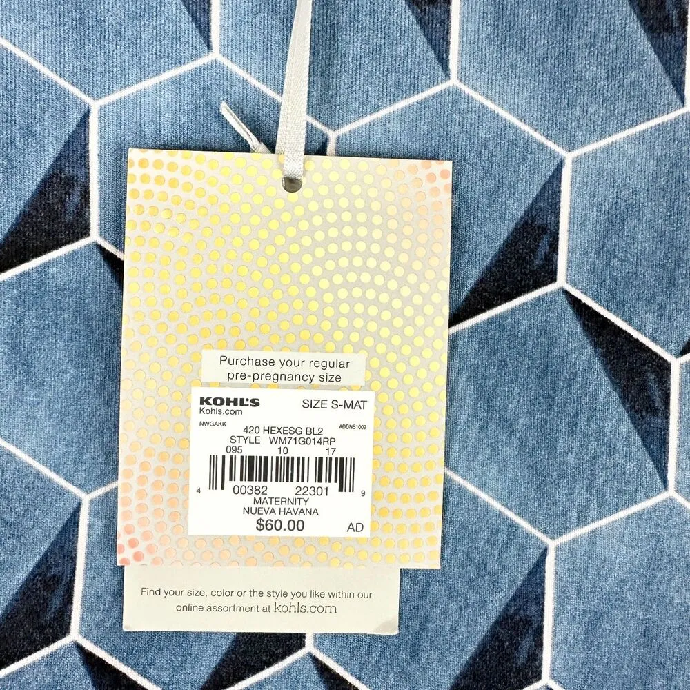 A:Glow Maternity Nueva Havana Nursing Midi Dress Size Small NWT 3/4 Sleeve - Image 9