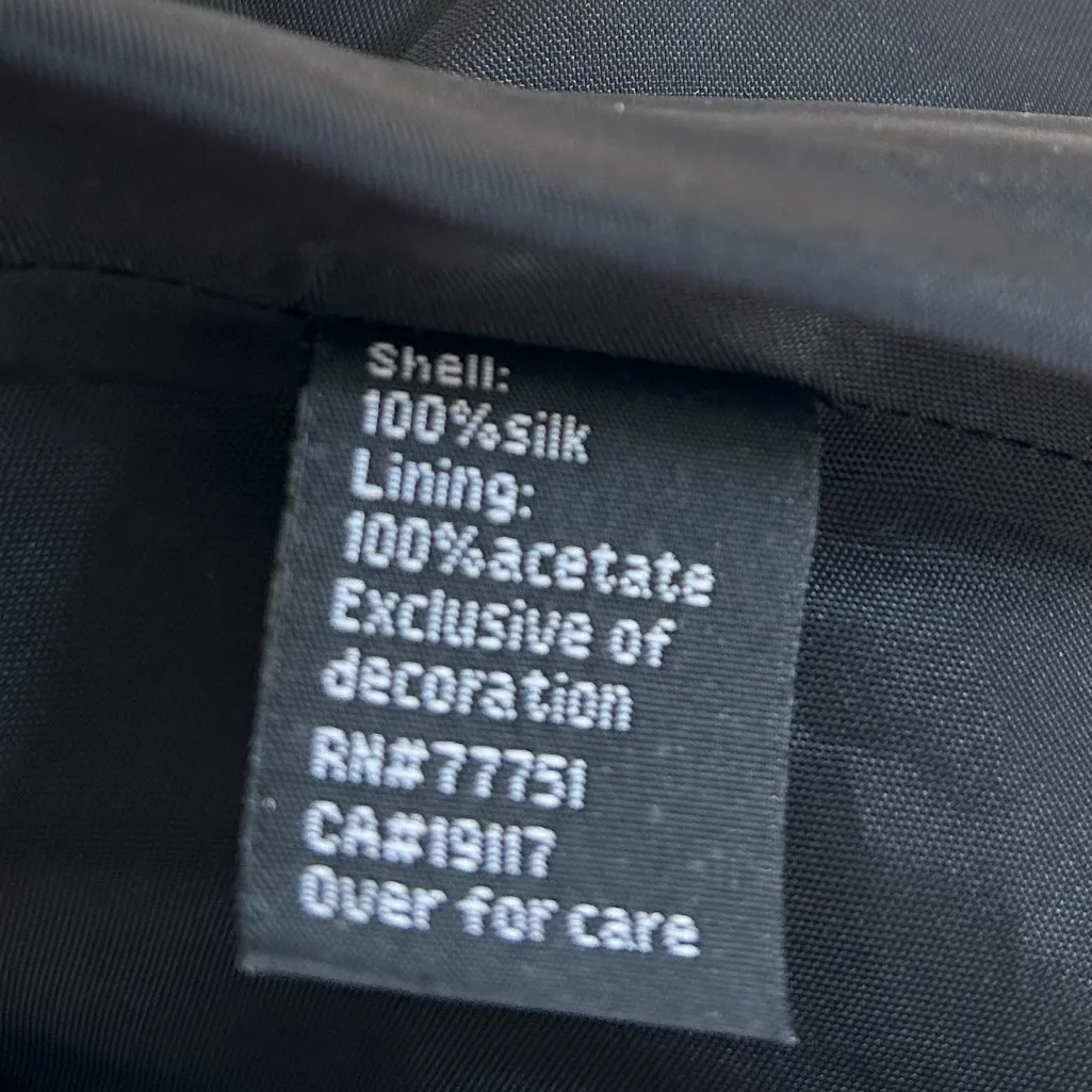 Betsey Johnson Y2K Silk Embroidered Strapless Dress Sz 2 Fairygrunge Whimsical - Image 7