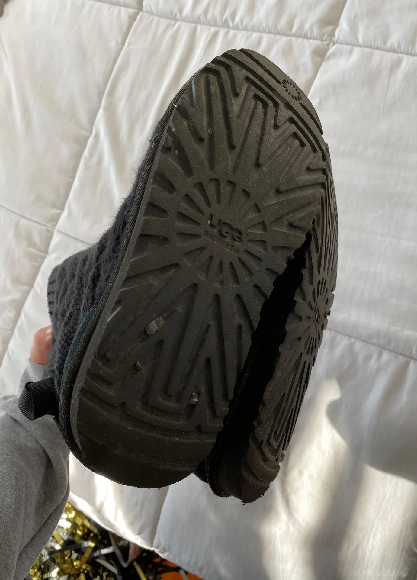 UGG Black Tall Knit Boots - Image 3