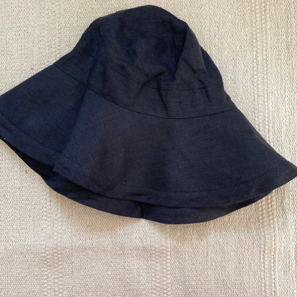 Fog Linen Work Linen Atlin Hat Black - Image 4