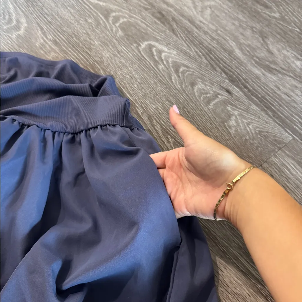 SheIn Dusty Blue Strapless Romper - Image 4