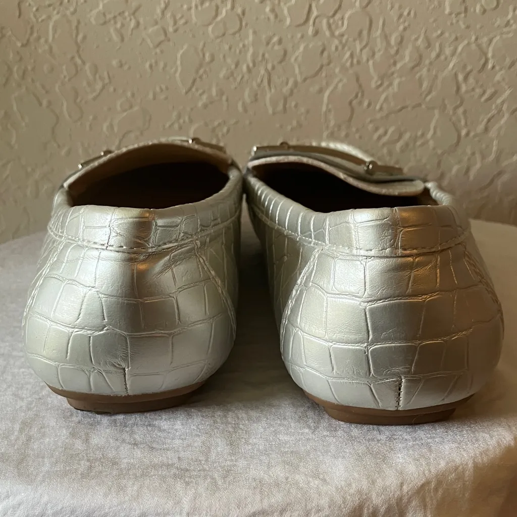 Calvin Klein: Silver Metallic Loafers- Silver Tone- 7 - Image 7
