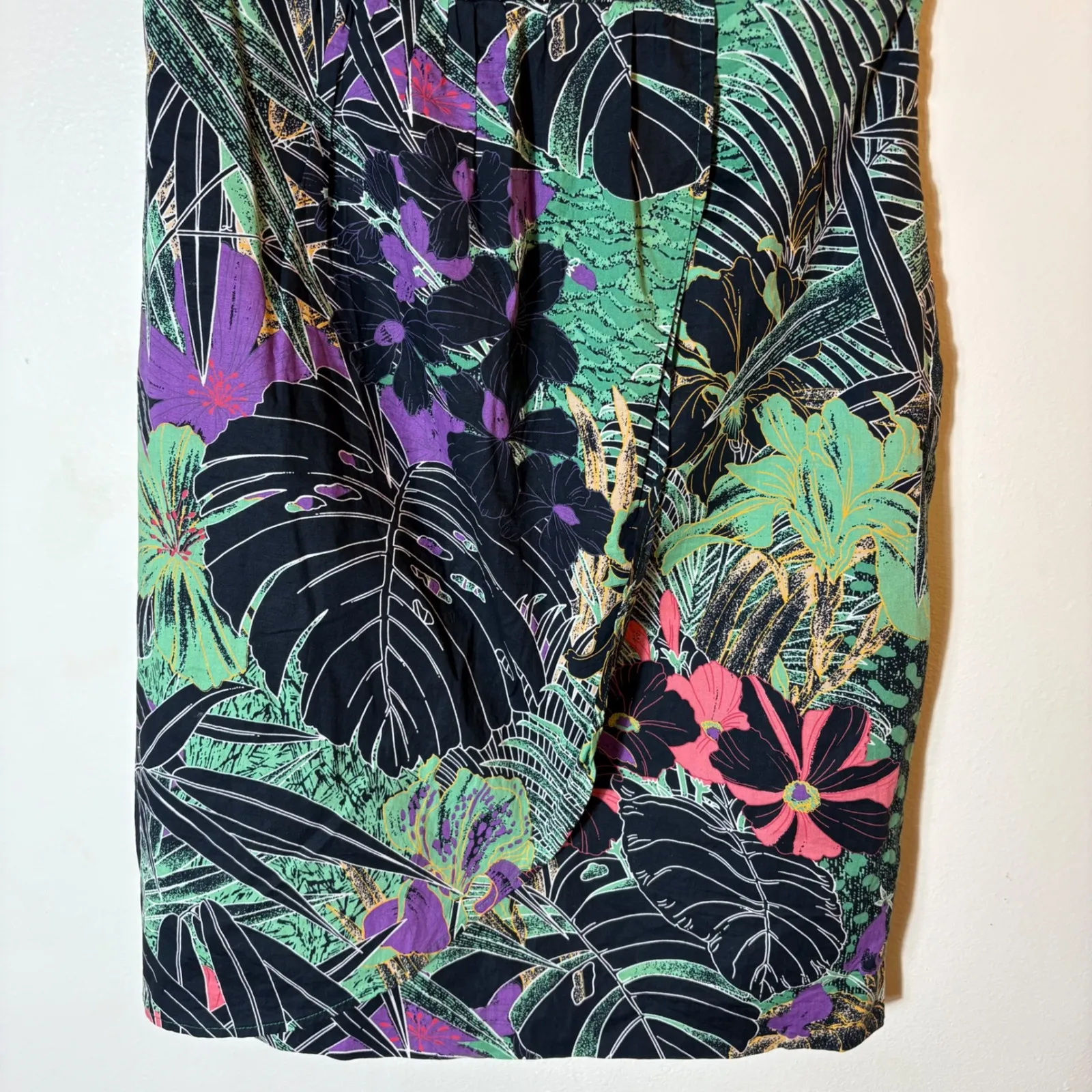 Edme & Esyllte Tropical Floral Strapless Sweetheart Neckline‎ Mini Dress Size 4 Black - Image 3