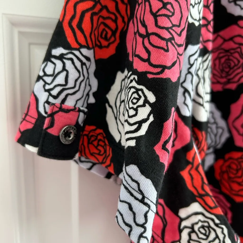 Jones New York Roses Floral T Shirt Pink Red Size 3X - Image 3