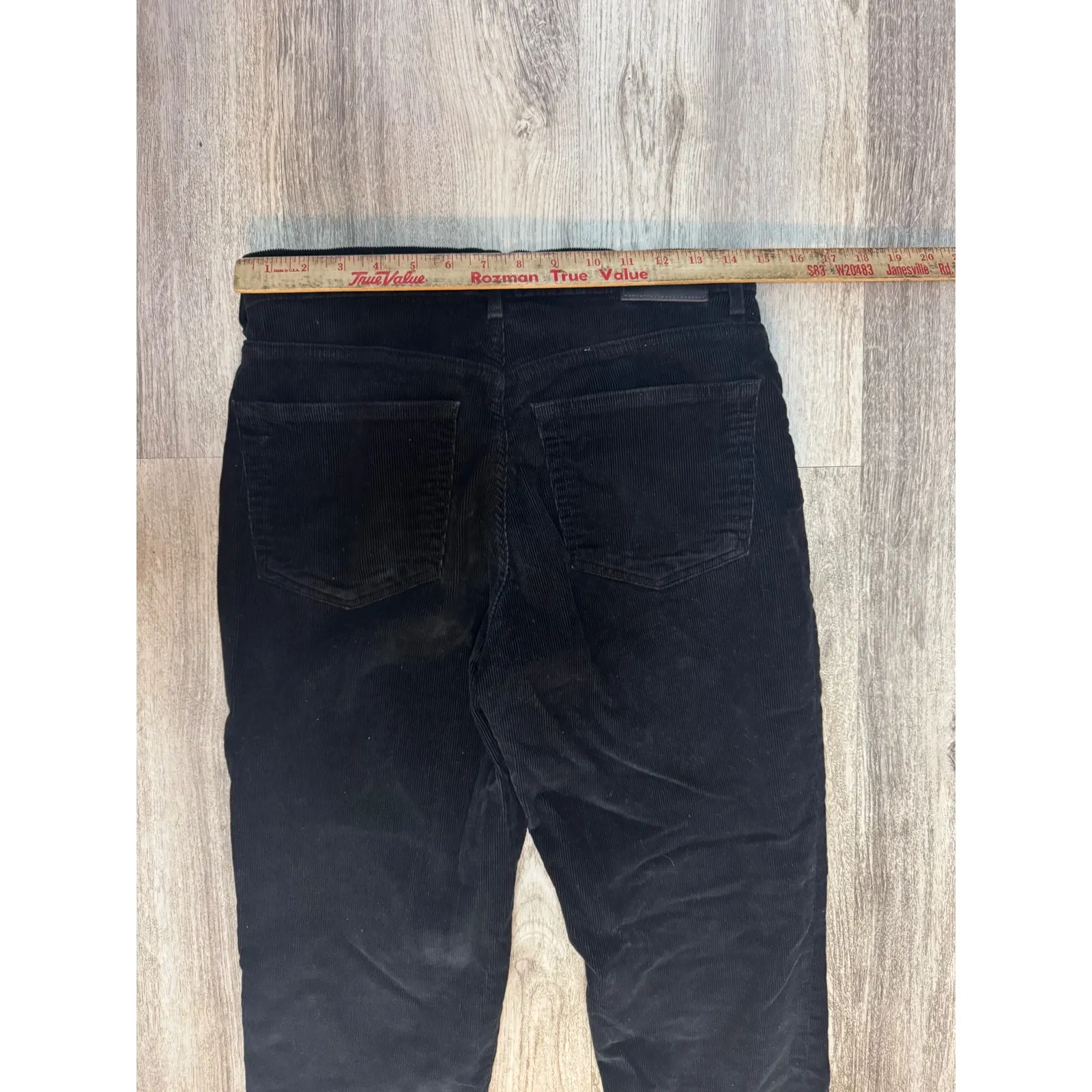 Everlane Black Corduroy High Rise‎ Straight Leg Pants Women Size 29 - Image 5