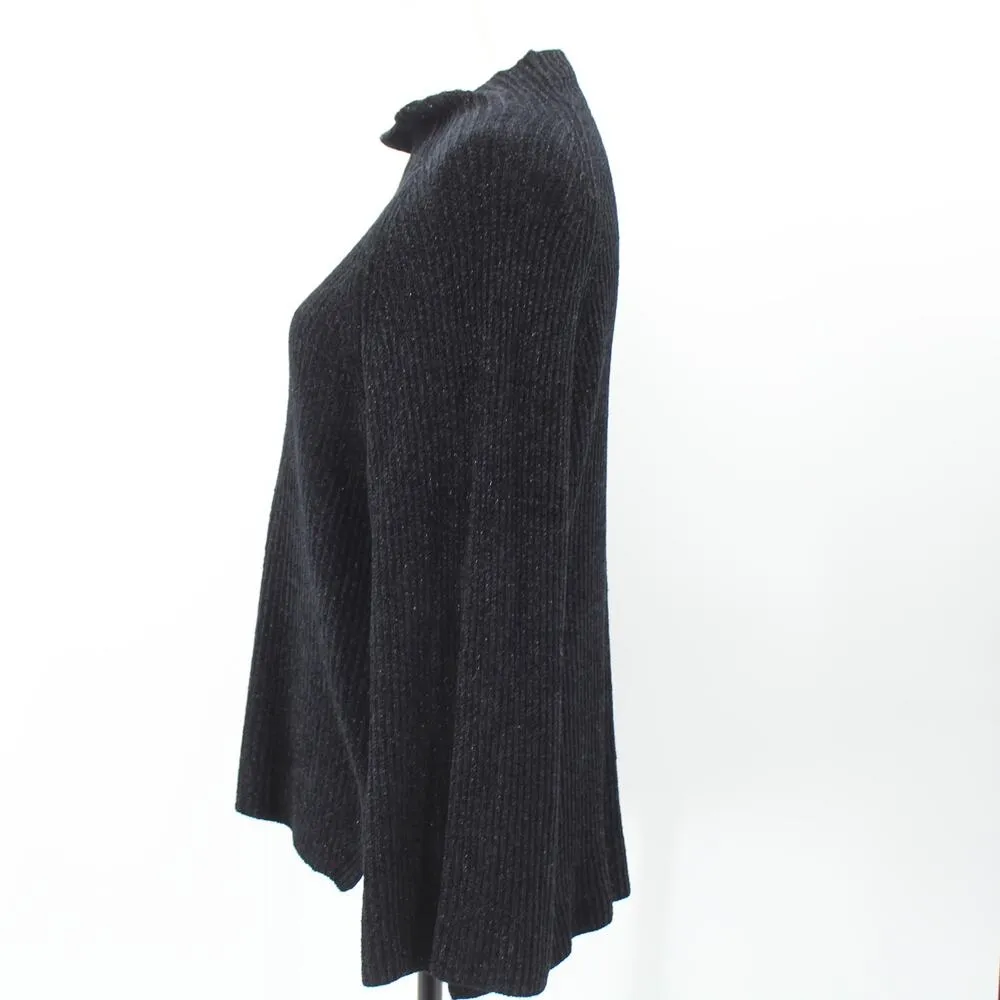 Bitte Kai Rand Shimmer Chenille Mock Neck Sweater Black 3/4 Sleeves Size Medium - Image 3