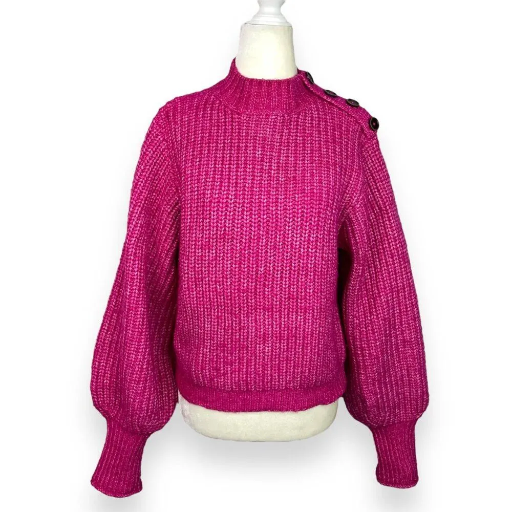 Nasty Gal Premium Chunky Knit Balloon Sleeve Sweater - Image 2