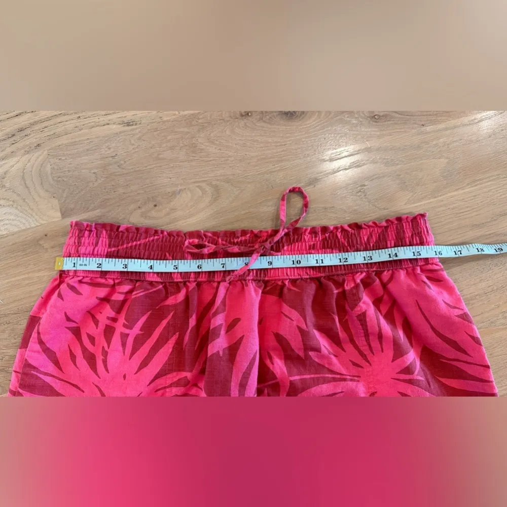 Gap Women Floral Print Maxi Skirt Pink Palms linen cotton blend size medium - Image 8