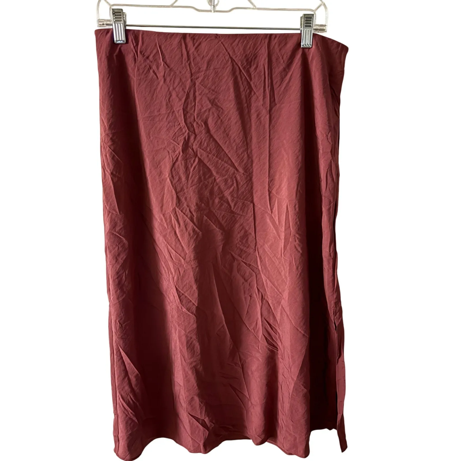 Madewell The Layton Midi Slip Skirt in Pressed Grape 10 Women’s NL332 - Image 2