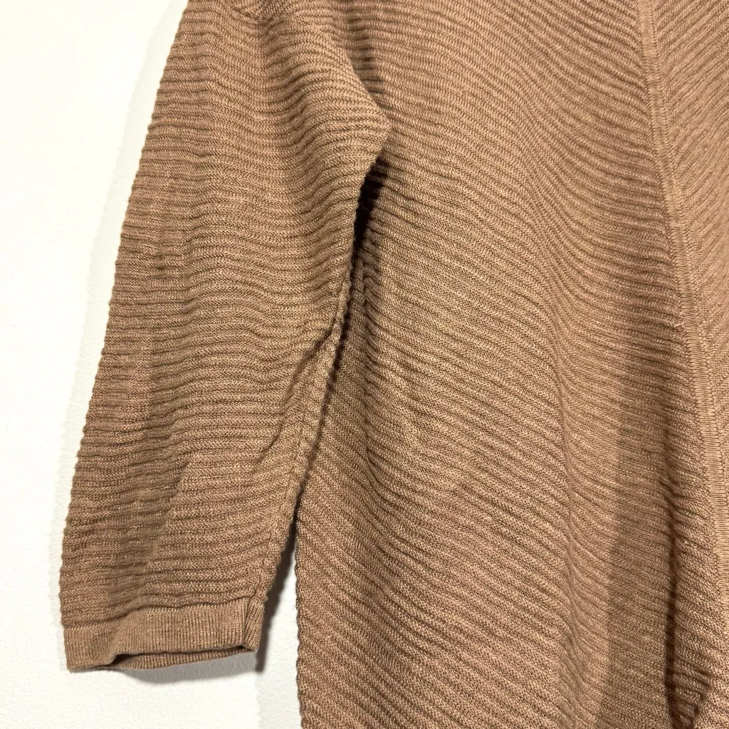 Chico’s Tan Textured Linen Blend Sweater Top - Image 4