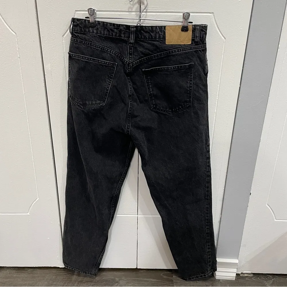 Zara Black High Rise Straight Leg Jeans - Image 2
