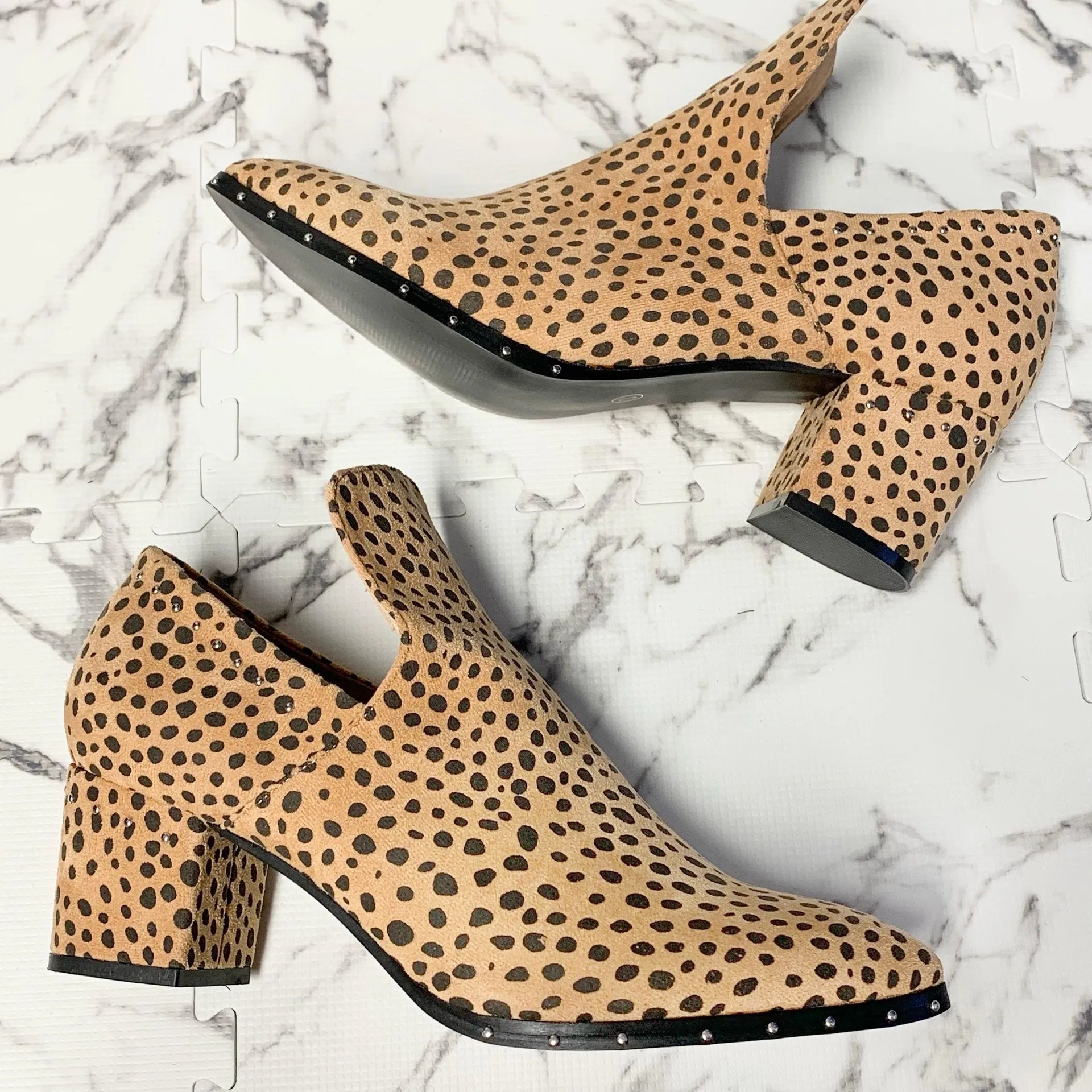 Leopard Spotted Ankle Booties 9 Multi - Image 2
