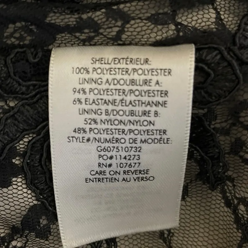 Alice + Olivia Aveena Black Floral Lace Sleeveless High Low Evening Formal Dress - Image 8