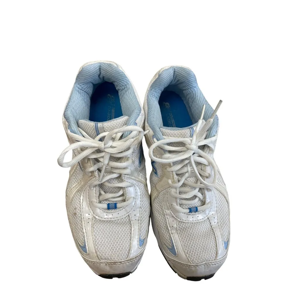 New Balance 464 Womens Beige Blue Walking Sneakers Shoes Size 8.5D SKU 8518 - Image 12