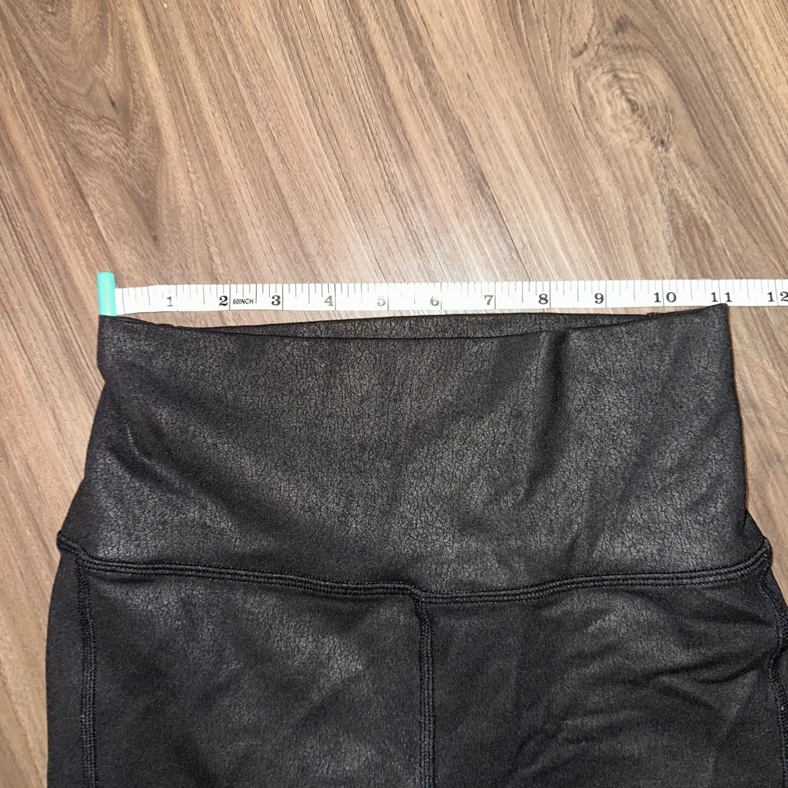 ALO Yoga Moto Leggings High‎ Waist Black Moto Panel Detail Athleisure Small - Image 5