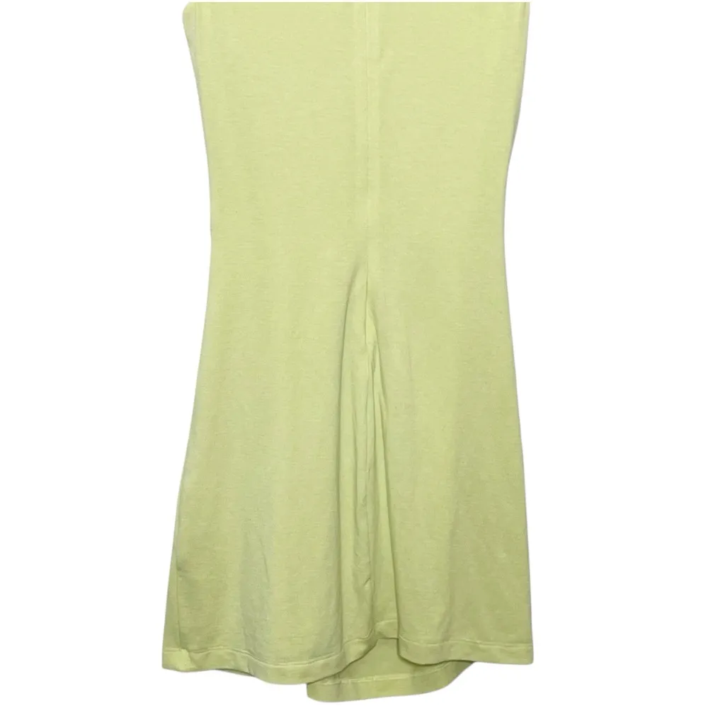 Song Of Style Woodrow Mini Dress Green Women’s Small Twist Knot Jersey Zip Back Yellow - Image 7