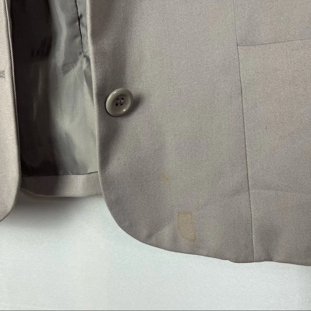 H&M Divided Taupe Gray Two Button Office Blazer 8 - Image 4