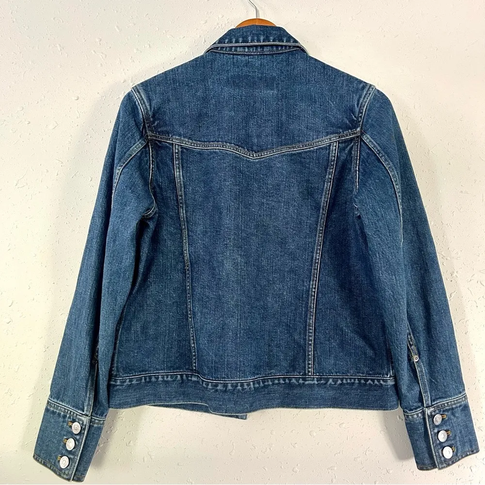 Eddie Bauer  Denim Jean Jacket Small Minimalist Basic Fall - Image 2