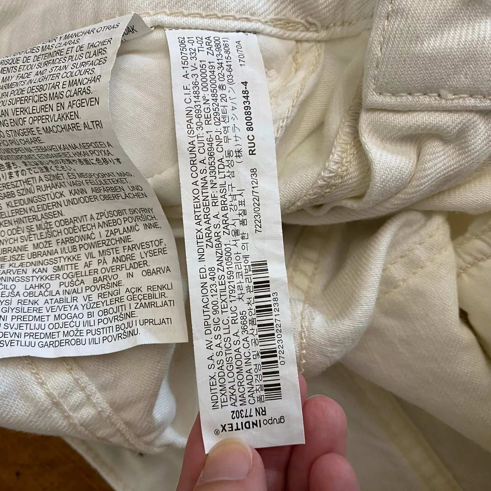 Zara NWT White Distressed Shorts Womens Size‎ 6 Casual, Minimalist, Summer - Image 10