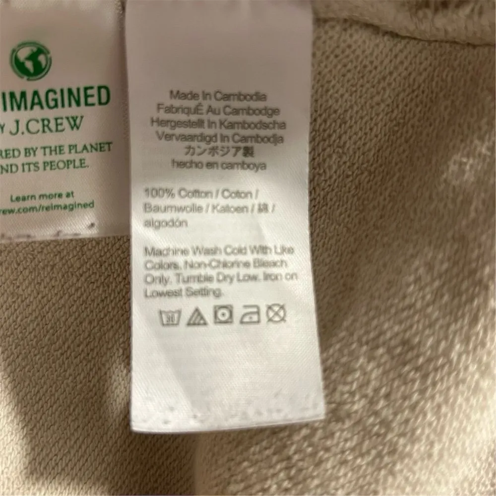 J.Crew Women’s Magic Rinse Beige Half-Zip Pullover Sweatshirt Size S - Image 6