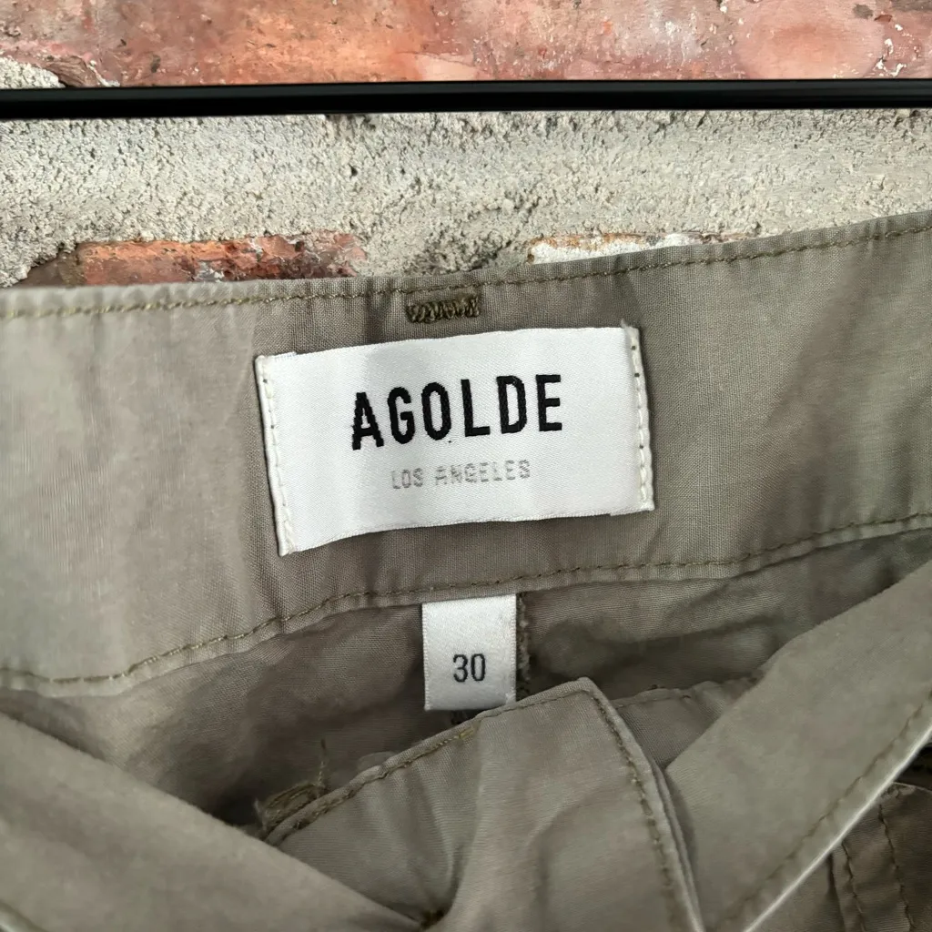 Agolde Daria Utility Cargo Crop Wide Leg Pants, 30 - Image 5