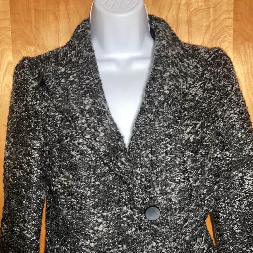 Black & Gray Cynthia Rowley Wool Like Jacket Size Small - Image 4