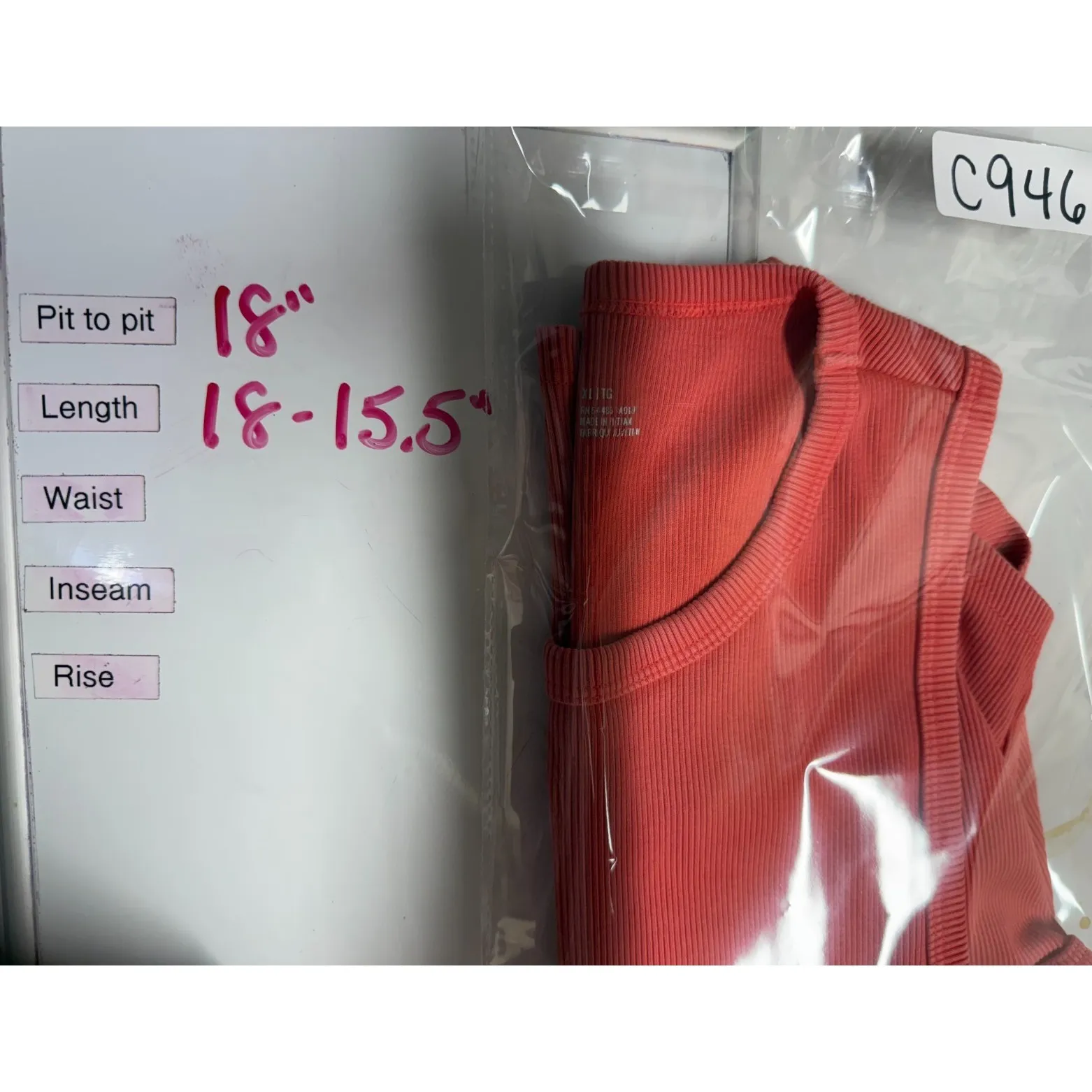 Aerie Tank Top Womens XL Coral Pink Sleeveless Ribbed‎ Stretch Curved Hem Boho - Image 5