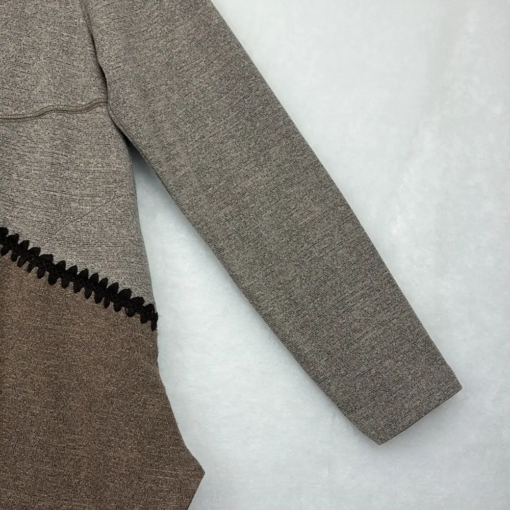 Terra SJ Apparel Womens Embroidered Tunic Sweater Mock Neck Oversized Sz Large - Image 4