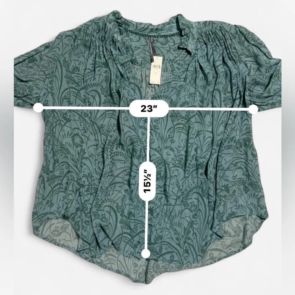 Anthropologie Button-Front Balloon Sleeve Blouse | Size XL | NWT | Sold Out - Image 8