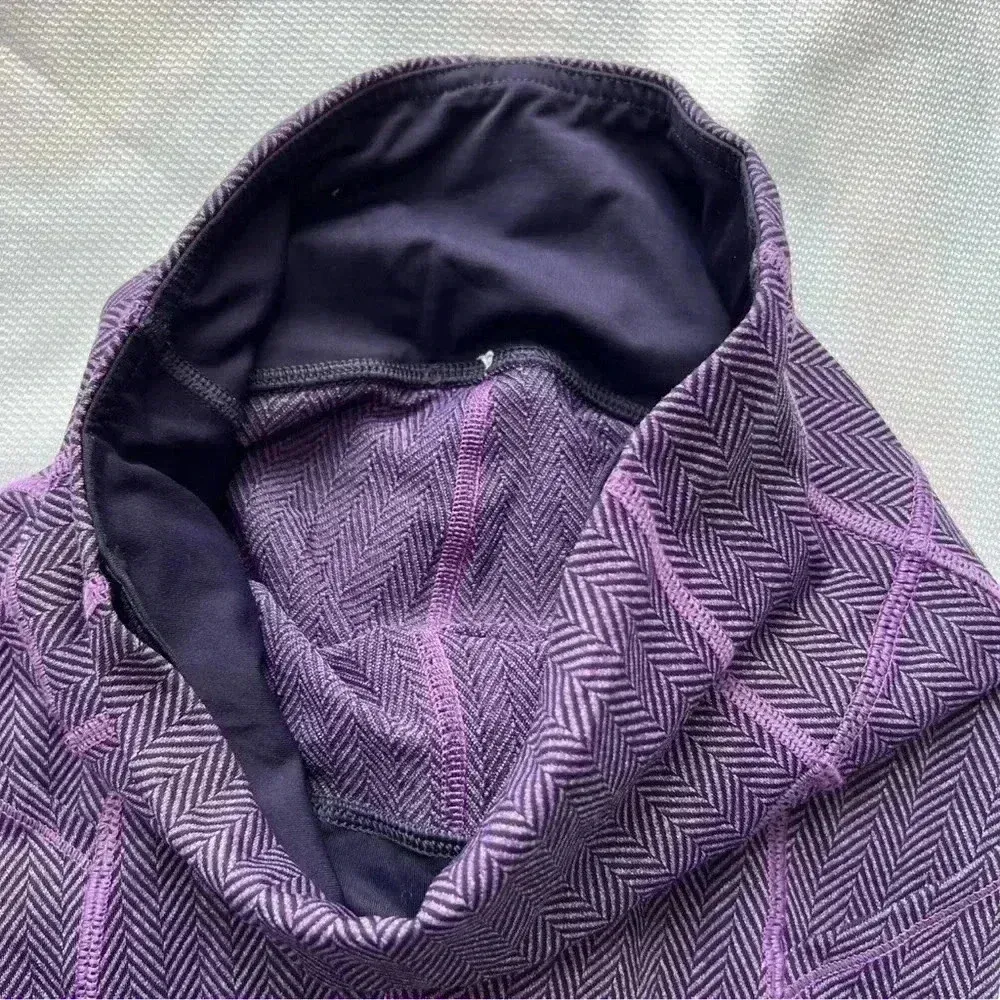 Lululemon Rebel Runner Crop Herringbone Purple 4 - Image 11