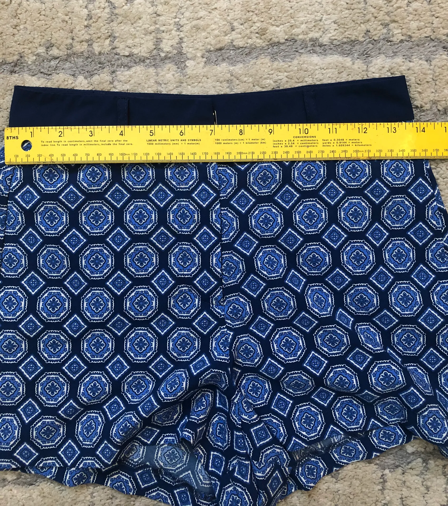 Blue Patterned Shorts - Image 4