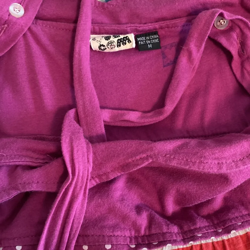 Volcom|| Purple/red/white sundress with scalloped top and adjustable straps - Image 8