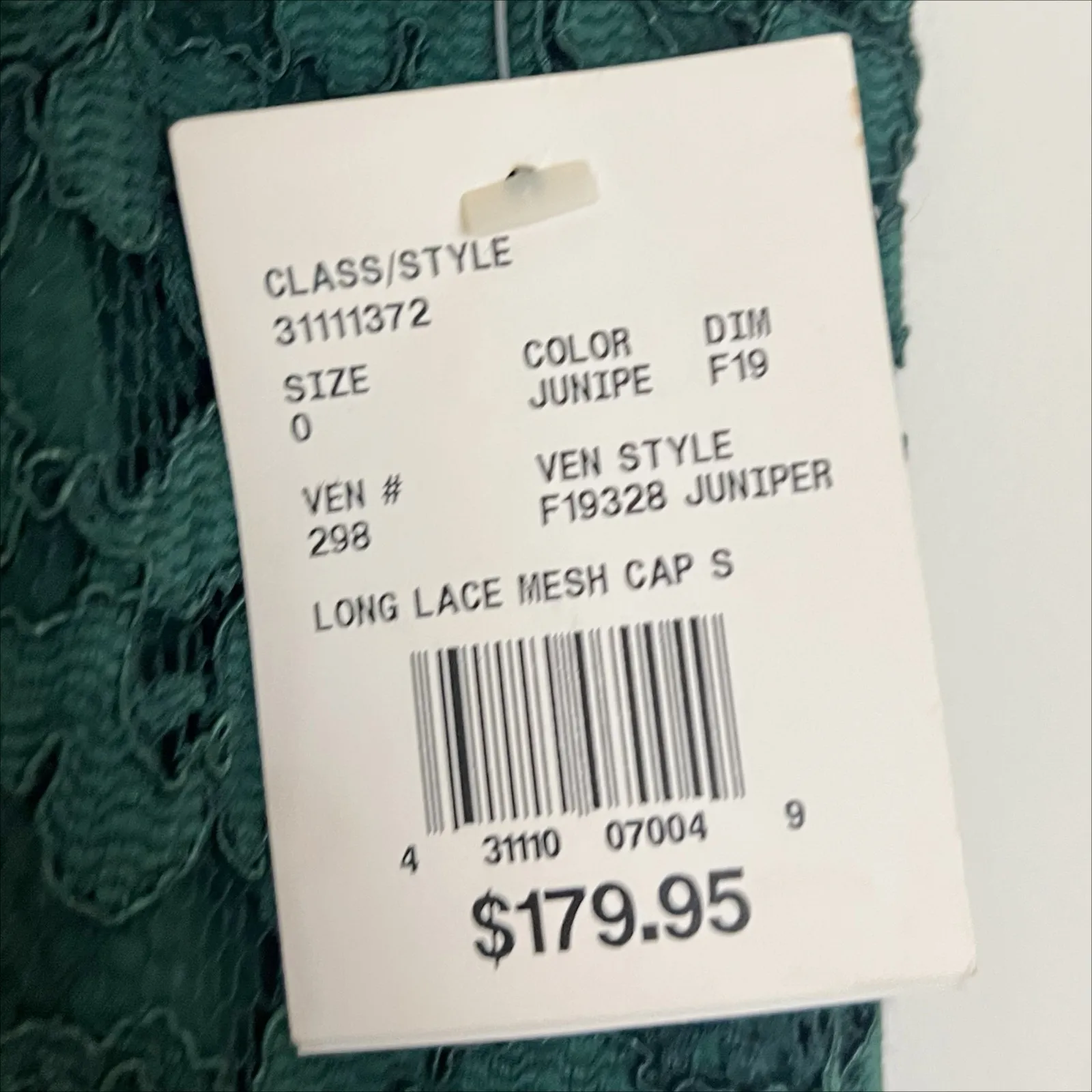 NWT David's Bridal F19328 Bridesmaid Dress in Juniper Green Size 0 - Image 8