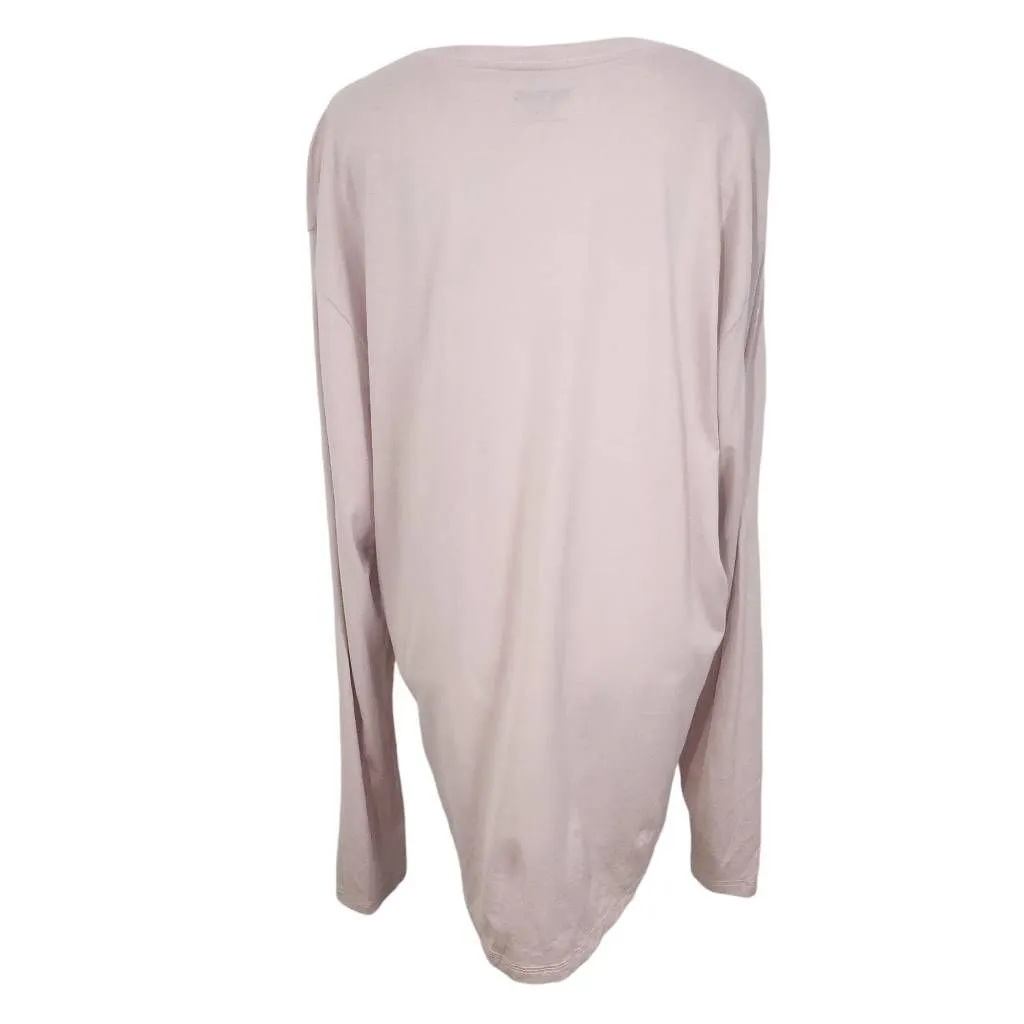 Express Pink Tee NWOT Size XL Pink Long Sleeve T-Shirt "Never Too Late" - Image 2