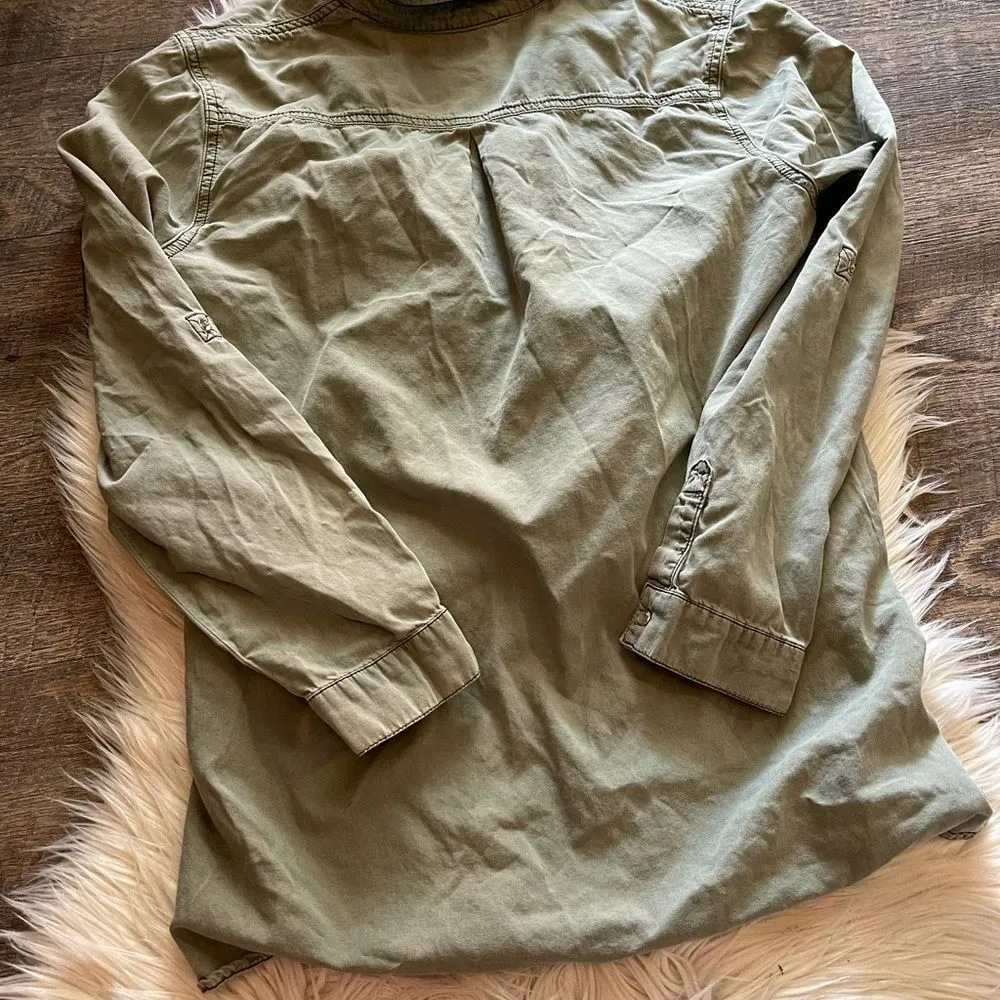 Just Fab Army Green High Low Tunic Top - Image 5