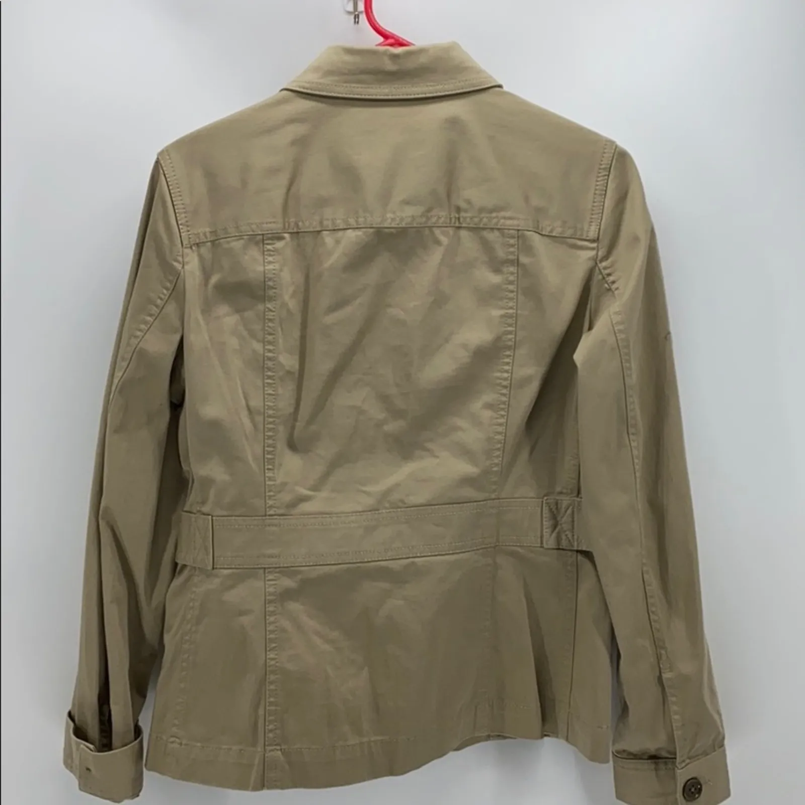 Jones New York utility jacket neutral minimalist casual closet staple Women's S - Image 2