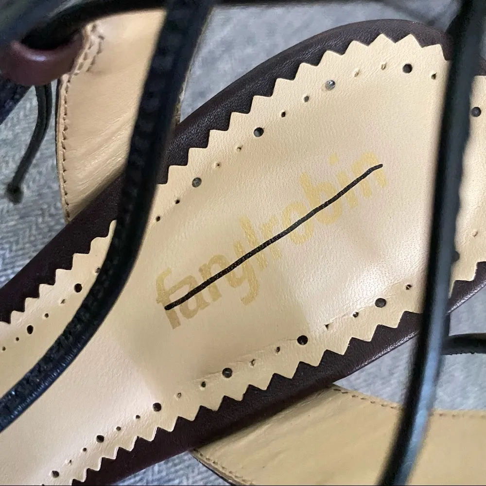 •Anthropologie Caley tie semi wedge sandal• Size 9 - Image 7